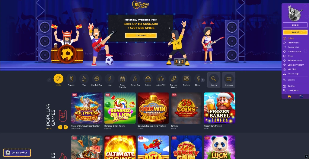 Rolling Slots forside